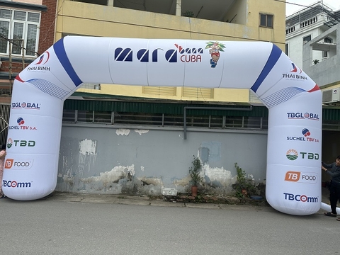 Cổng Hơi 8m Vuông Màu Trắng