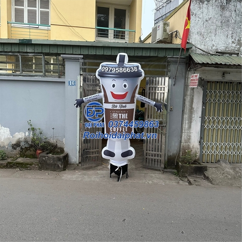 Rối Hơi vẫy tay quảng cáo Cafe, Trà Sữa