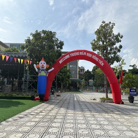 Bộ Cổng Hơi, Rối Hơi quảng cáo Trường Mầm Non,Khu vui chơi