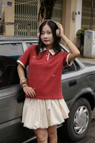 A29119 - A PL sọc phối thêu Fell