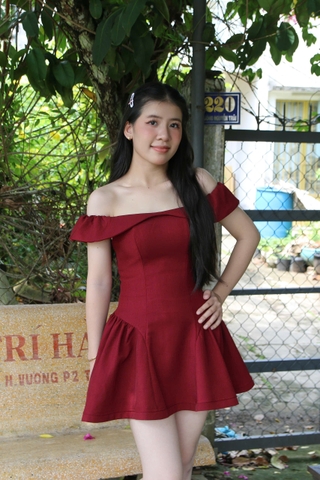 D6300- Đầm trễ vai