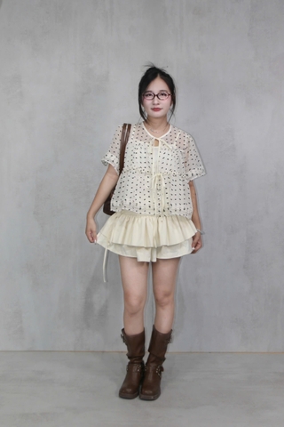 V4085 - 	V ngắn 2 tầng kèm dây lưng