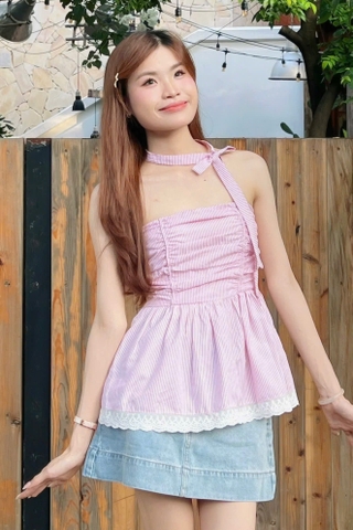 A29278 - A ống dún ngực phối ren kèm dây