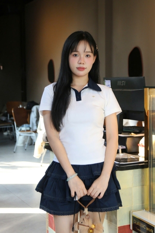 SE2085 - SE 2 món áo polo + váy ngắn tầng