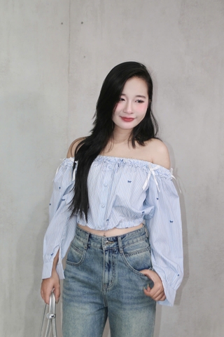 A28054 - A kiểu dún bèo đính nơ