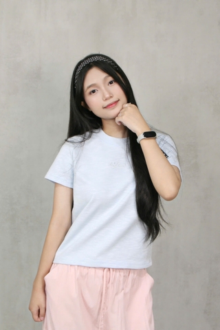 A29866 - Áo thun gọn thêu Fleur