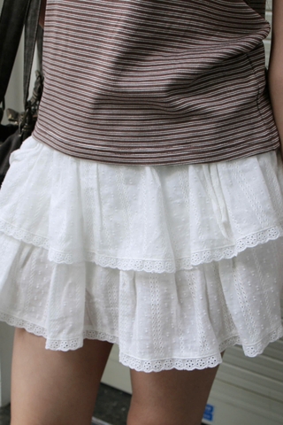 V3987 - V xếp ly phối ren đính nơ