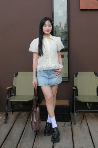 A29528 - A kiểu dún bèo thân trước tay búp