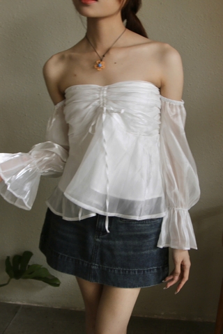 A29162 - A kiểu dún ngực trễ vai