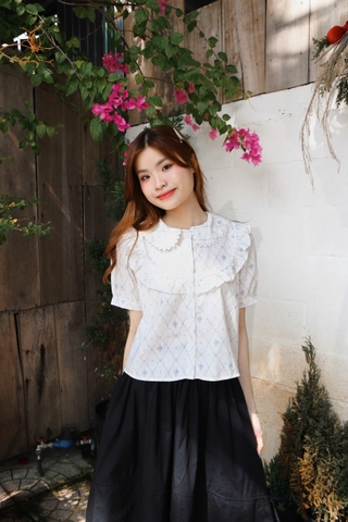 A29210 - A kiểu cổ sen tay bí phối bèo&ren