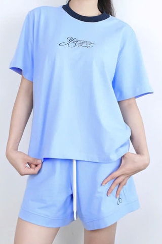 SE1464 - SE 2 món A thun quần short thêu You