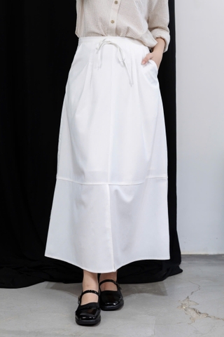 V3814 - 	V vải dài nhấn li xẻ trước