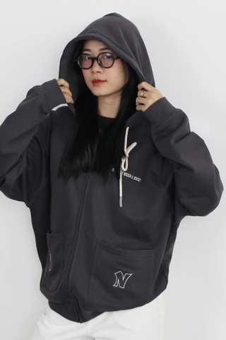 K3072 - 	K thun 2 túi trước thêu Mo