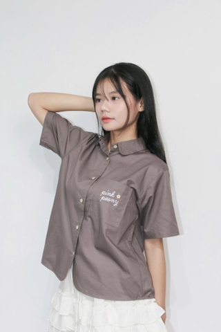 A28743 - A smi cổ sen TN 1 túi thêu Pink