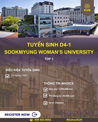 Tuyển sinh du học tiếng D4-1 seokyeong university