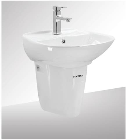 Lavabo chậu rửa mặt treo tường Ryoni L102