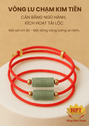 🔷 Vòng Lu Chạm Kim Tiền – Thiết kế tinh gọn & mang giá trị biểu tượng