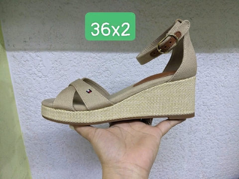 Giày Sandal Đế Xuồng Cao Cấp Tommy Hilfiger - Size 36