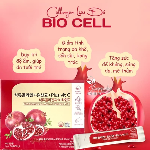 Collagen lựu đỏ Bio Cell Hàn Quốc dạng bột