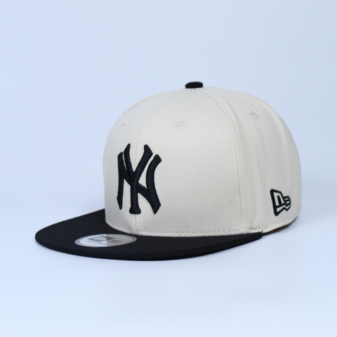 Nón Snapback Bít Đuôi NY Kem- D11