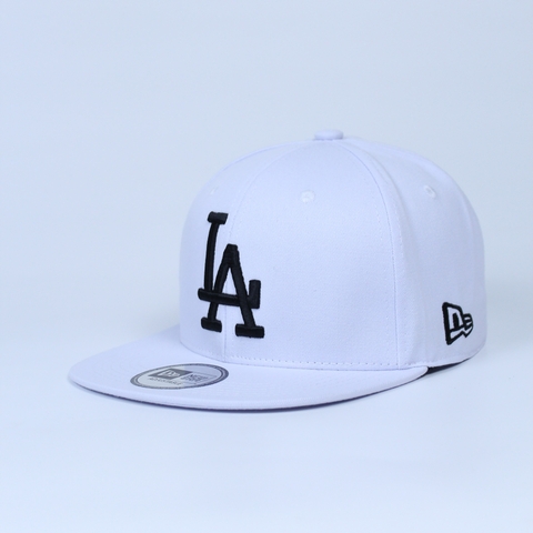 Nón Snapback Bít Đuôi LA Trắng - D24