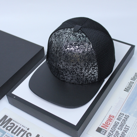 Mũ Nón Snapback Dệt Kim Tuyến Bạc- M41