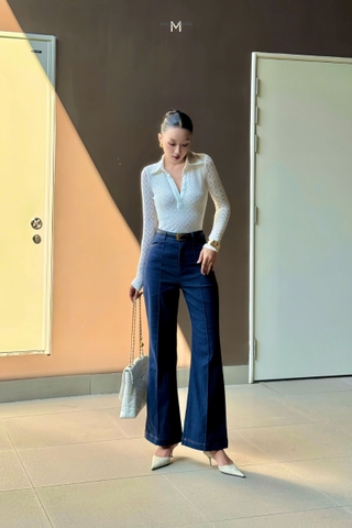 QUẦN JEANS NỮ ỐNG SUÔNG LOE CÔNG SỞ LISA WOMEN BY MIEN STORE