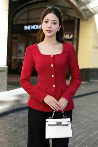 MIEN STORE ÁO KIỂU NỮ CÔNG SỞ CỔ VUÔNG TÔN DÁNG CALLA WOMEN
