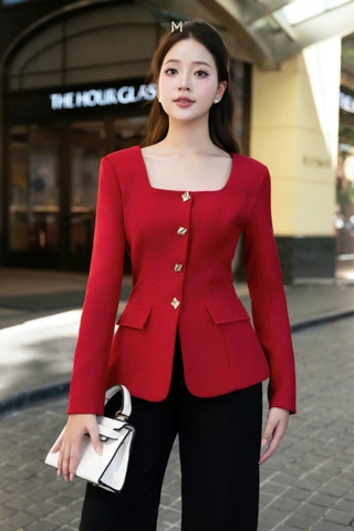 MIEN STORE ÁO KIỂU NỮ CÔNG SỞ CỔ VUÔNG TÔN DÁNG CALLA WOMEN