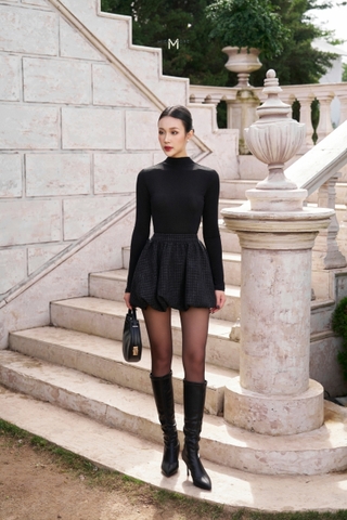 MIEN STORE CHÂN VÁY BÍ NGÔ DÁNG NGẮN CHẤT DẠ NHUNG JENNY