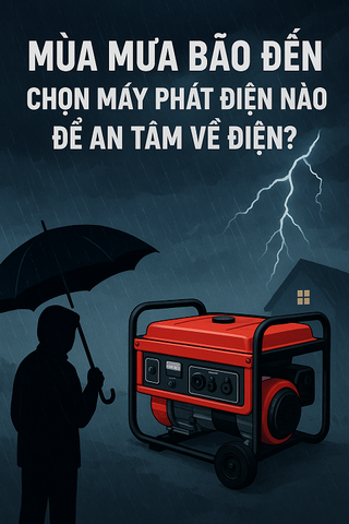 MÙA MƯA BÃO ĐẾN – CHỌN MÁY PHÁT ĐIỆN NÀO ĐỂ AN TÂM VỀ ĐIỆN?