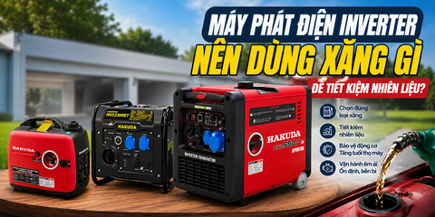 Máy phát điện inverter nên dùng xăng gì để tiết kiệm nhiên liệu?