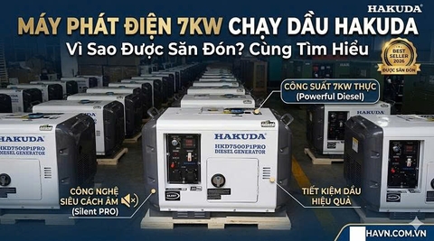 Máy Phát Điện 7KW Chạy Dầu Hakuda Vì Sao Được Săn Đón? Cùng Tìm Hiểu