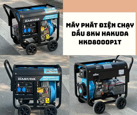 Máy Phát Điện Chạy Dầu 8KW Hakuda HKD8000P1T – Lựa Chọn Chuẩn Công Trình