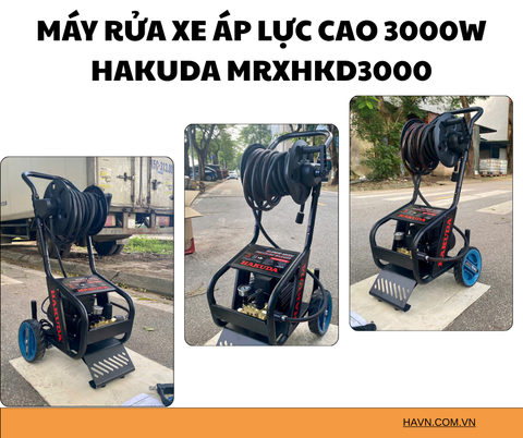 Máy Rửa Xe Áp Lực Cao Hakuda 3000W MRXHKD3000 – Công Suất Mạnh, Bền Bỉ, Giá Tốt