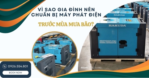 Vì Sao Gia Đình Nên Chuẩn Bị Máy Phát Điện Trước Mùa Mưa Bão?