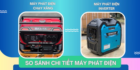 So Sánh Chi Tiết Máy Phát Điện Chạy Xăng Và Máy Phát Điện Inverter