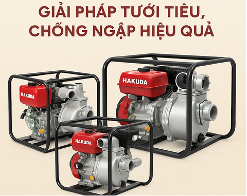 TOP MÁY BƠM NƯỚC HAKUDA CHẠY DẦU CAO ÁP: Giải Pháp Tưới Tiêu, Chống Ngập Hiệu Quả