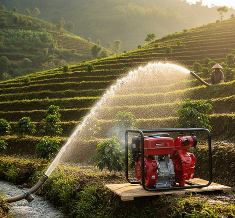 Máy Bơm Nước Chạy Xăng Cao Áp: Giải Pháp Bơm Nước Mạnh, Ổn Định, Không Phụ Thuộc Điện