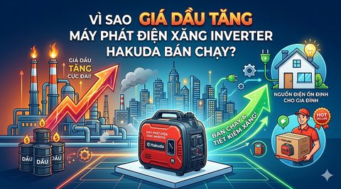 Vì Sao Giá Dầu Tăng Khiến Máy Phát Điện Xăng Inverter Hakuda Bán Chạy?