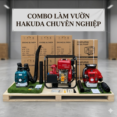 Combo Làm Vườn Hakuda – Máy Bơm & Máy Thổi Lá Giảm Giá Sâu 30/4 – 1/5