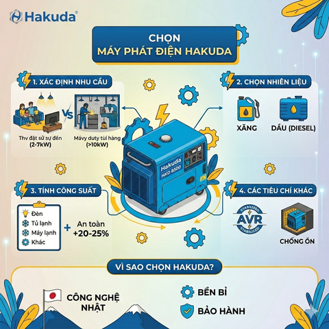 Cách Chọn Máy Phát Điện Phù Hợp Cho Gia Đình & Nhà Xưởng