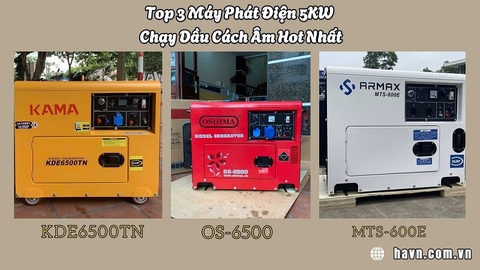 Top 3 Máy Phát Điện 5KW Chạy Dầu Cách Âm Hot Nhất Thời Điểm Hiện Tại