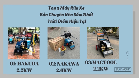 Top 3 Máy Rửa Xe Bán Chuyên Nên Mua Nhất Thời Điểm Hiện Tại