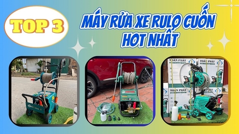 Top 3 Máy Rửa Xe Gia Đình Rulo Cuốn Hot Nhất Thời Điểm Hiện Tại