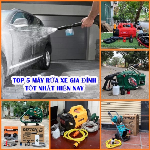 TOP 5 MÁY RỬA XE GIA ĐÌNH PHỔ BIẾN VÀ ĐƯỢC ƯA CHUỘNG NHẤT HIỆN NAY