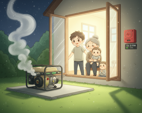 ĐẶT MÁY PHÁT ĐIỆN NGOÀI TRỜI – AN TOÀN CHO CẢ GIA ĐÌNH!