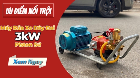Máy Rửa Xe Dây Đai HA 3KW Piston Sứ - Ưu Điểm Nổi Trội