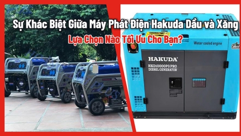 Sự Khác Biệt Giữa Máy Phát Điện Hakuda Dầu và Xăng: Lựa Chọn Nào Tối Ưu Cho Bạn?