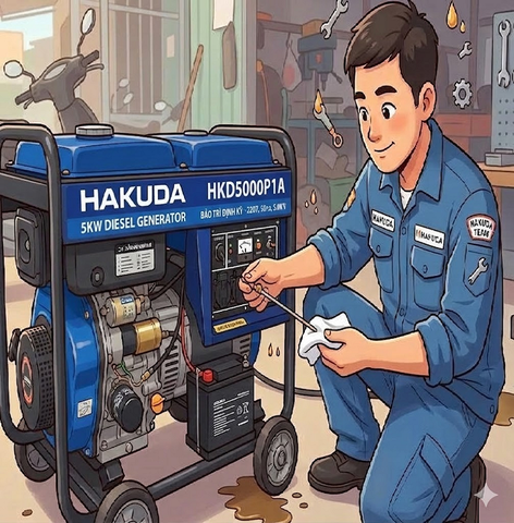 Tại Sao Hakuda HKD5000P1A Là Máy Phát Điện 5KW Chạy Dầu Bán Chạy Nhất 2026